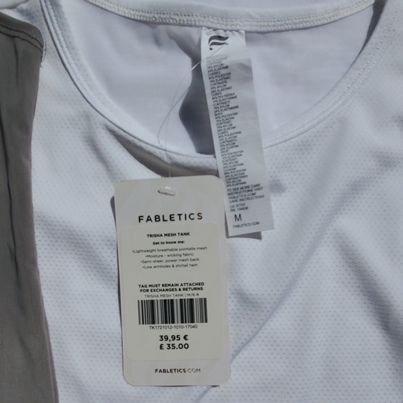 NWT Fabletics Trisha mesh tank - Picture 3 of 4